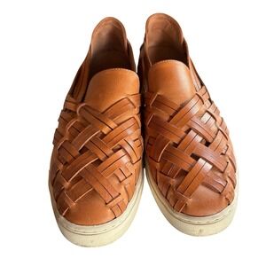 Frye Ivy Huarache Leather Slip On Sneakers Camel Tan 9.5M 3470090-CAM